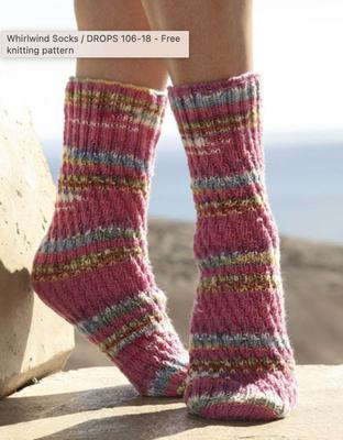 whirlwind socks (courtesy of Drops Design)